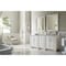 James Martin Vanities Bristol 72in Double Vanity, Bright White w/ 3 CM Carrara Marble Top 157-V72-BW-3CAR - alternate 2